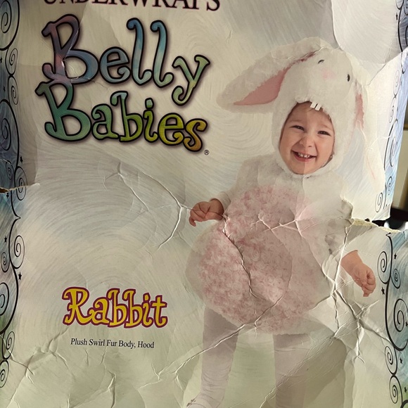 Adorable White and Pink Bunny Costume for Kids - Picture 13 of 16